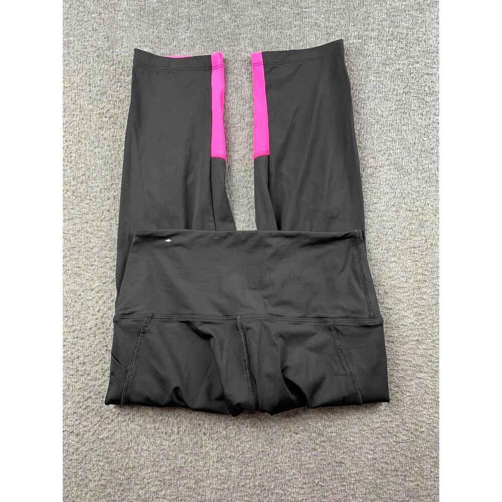 Victoria's Secret PINK Black and Pink Colorblock Leggings Size Small